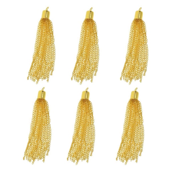 1/2/3/5 6 delar Handgjorda Boho Long Chain Tofshängen Gold 1Set