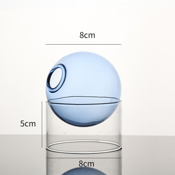 1/2/5 Hydroponic Vase För Blomsterarrangemang Decor for Living Blue Short 1Set
