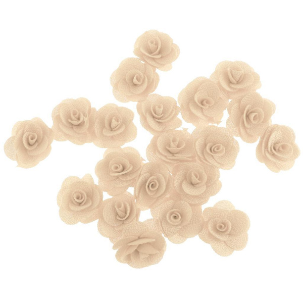 1/3/5 20 stycken Silk Rose Flower Head Bud DIY Craft Bröllop Beige 4cm 1Set