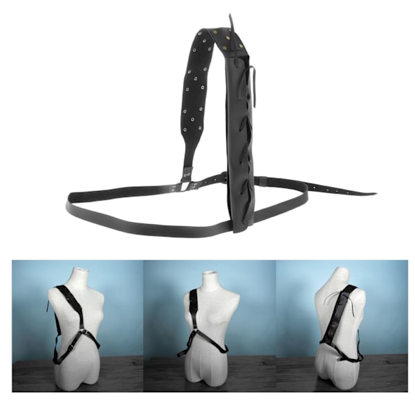 1/2 bältes ryggslida för Adult Huntsman Knight Rapier Scabbard Black 1Set