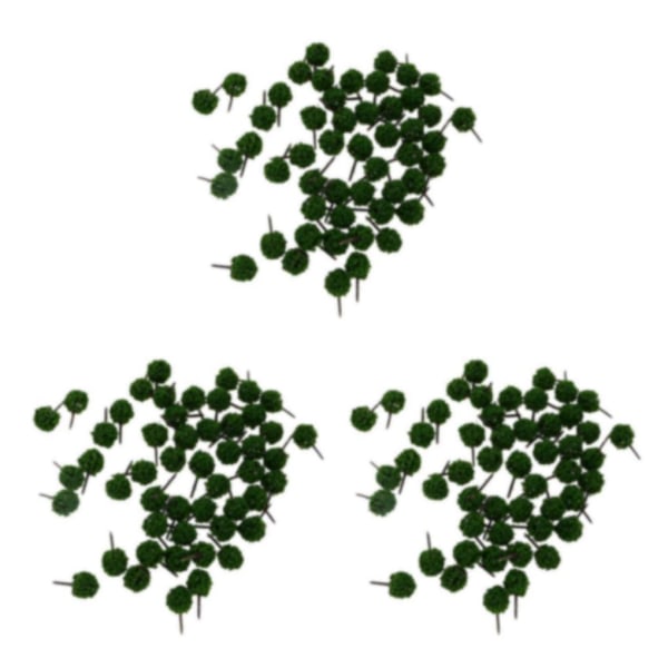 1/2/3 50 stycken bollformade modellträd DIY Landskapslandskap N Green 3Set