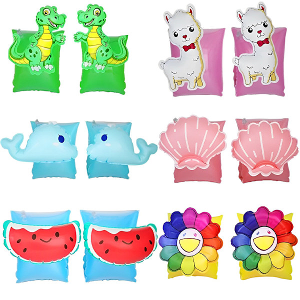 PVC lätt och hållbar uppblåsbar armring för simning Pink Alpaca
