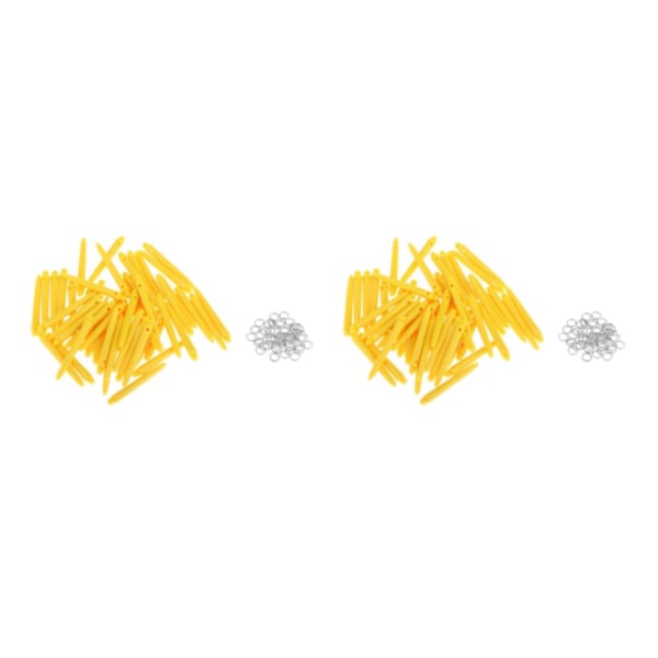 1/2/3/5 50x För Shafts 2BA Dart Tillbehör med skydd 45mm Yellow 2Set
