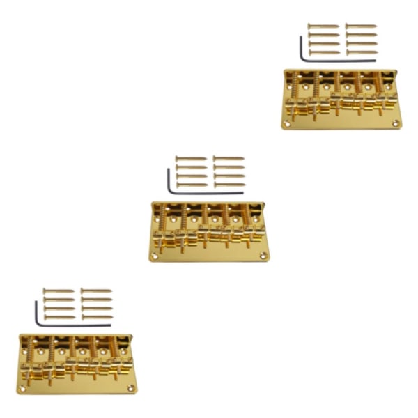 1/2/3 5 sadelbrygga skruvnyckel för 5-strängad elbas Golden 98mm 3Set