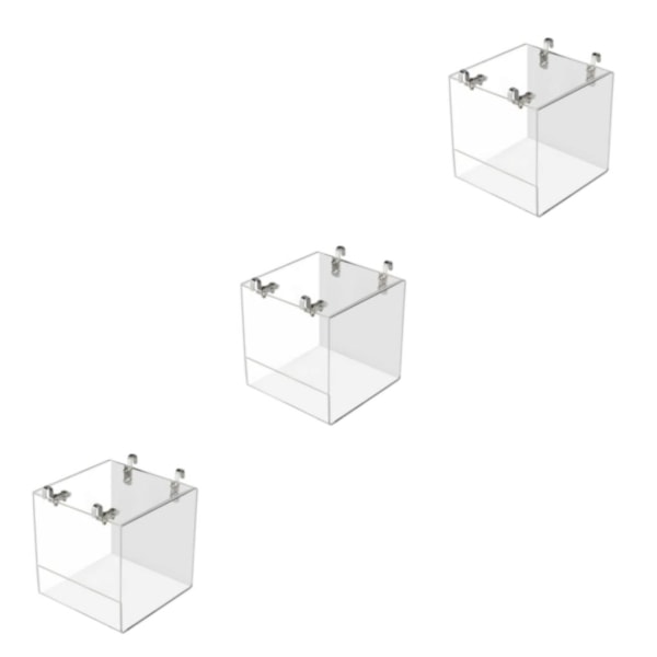 1/2/3 transparent färg fågelvattenbadkar Lätt att installera Bath Box 13*11*13CM 3Set