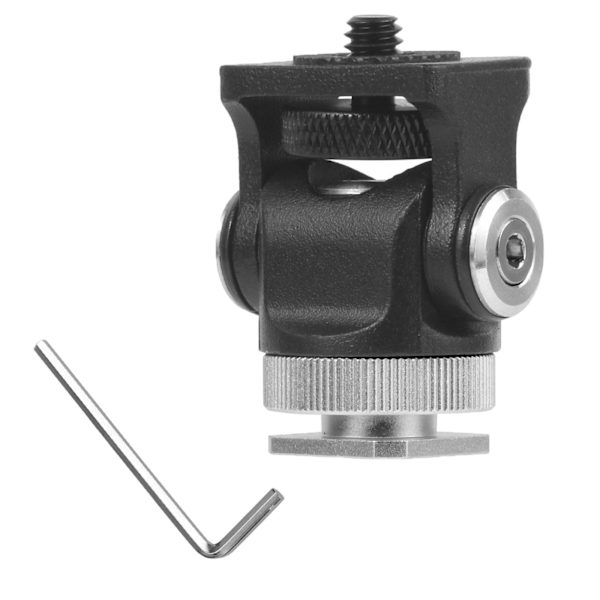 1/2/5 Hot Shoe Mount Adapter Rod Clamp 360 Swivel för stativ black 41x20.5x35mm 1Set