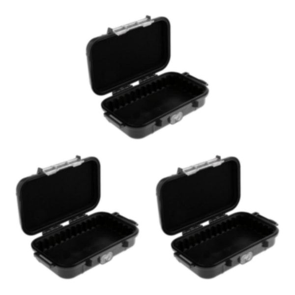 1/2/3 utomhus stötsäker överlevnad vattentät case Box Black 3Set