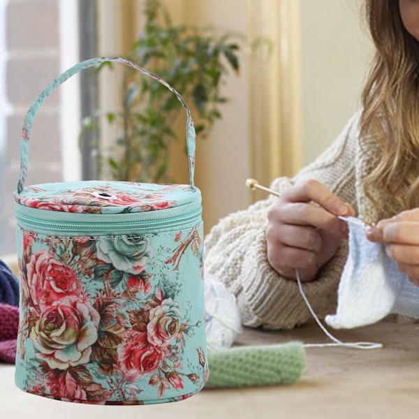 1/2 Resegarn Förvaringsväska Tote Small Holder Case Present för Flower 14 x 15cm 1Set