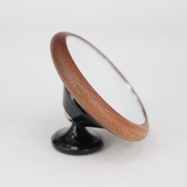 För Espresso Lens Reflective Mirror För Flow Rate Observation Walnut Black 6cm Mirror