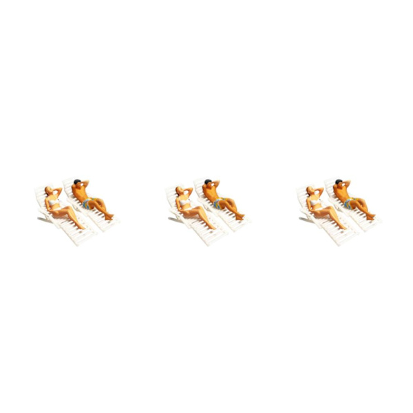 1/2/3 1/64 Scale People Figurer Set Tiny People för Sandbord 3Set