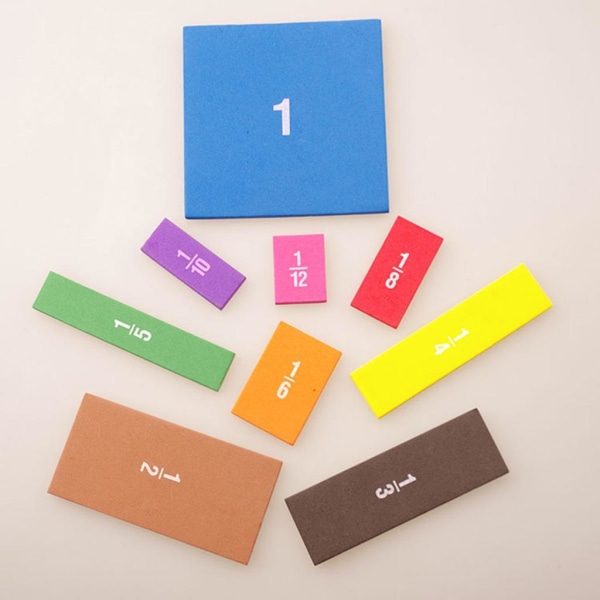 1/2 22x bråkplattor Rainbow Math Manipulatives for Elementary 1Set
