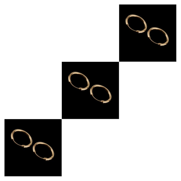 2/3 12 mm x 1,5 mm gångjärnsförsedda sovörhängen Hoops Kopparörhängen 3Set