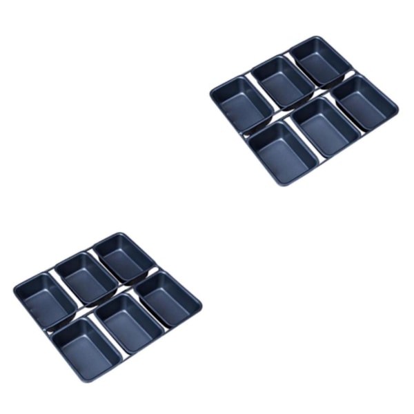 1/2 6 koppar mini limpa Pan Non Stick Pan Bakeware Mini desserter 2Set