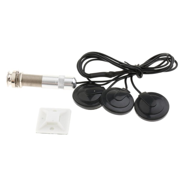 1/3/5 Multifunktions akustisk gitarr pickup 14 Endpin Röd 3 Transducer Pickup 1 Pc