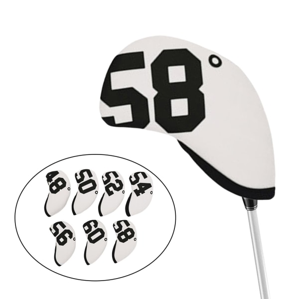 1/2 7st För Golf Club Headcover Iron Head Cover Protector White 1 Pc