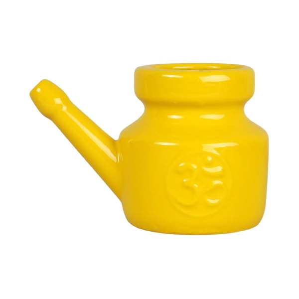 1/2/3/5 Keramik Neti Pot Leakproof Sinus Rinse Pot Tålig för Yellow 5.51 Inchx3.94 Inchx4.13 Inch 1Set