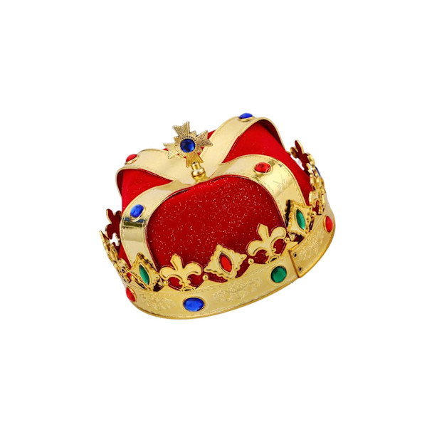 För Royal King För Crown Hat Theme Party Prop King Prince För Red 19 x 10cm