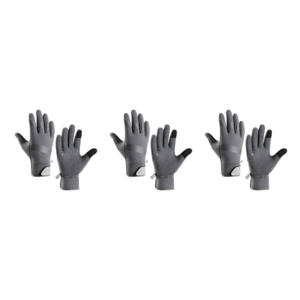 1/2/3/5 polyuretan vinterhandskar för oöverträffad värme och Grey XL 3PCS