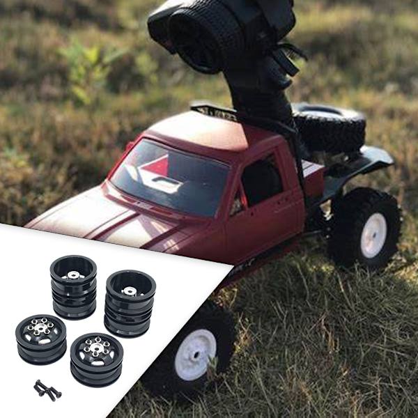 4WD aluminiumlegering RC bilhjulfälgnav för WPL 1/16 C14 C24 C34 red