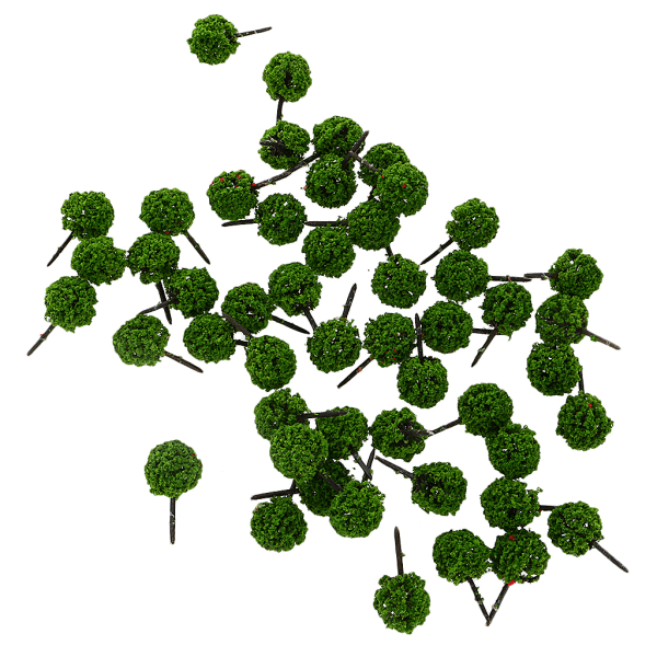 1/2/3 50 stycken bollformade modellträd DIY Landskapslandskap N Grass Green 1Set