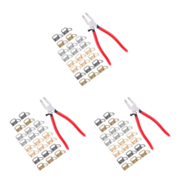 1/3 22 set - Nyckelbricka med delad ring - 1,25 tum, glas 3Set