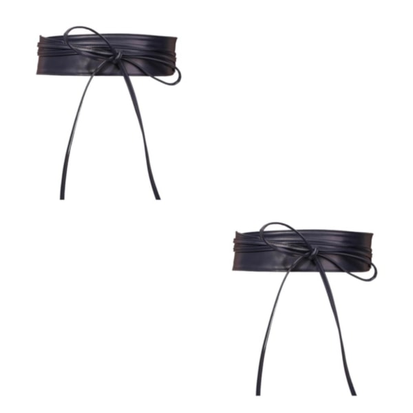 1/2/3/5 Dam Charm Midjeband Bred underbyst Cosplay Strechy rosett Dark Blue Type C 2Set