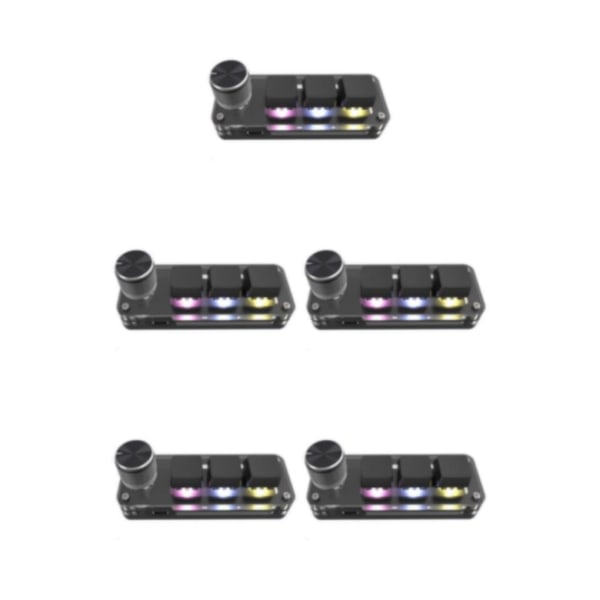 1/2/3/5 Tangentbordsuppgraderingsdelar Bärbar RGB LED för MacOS Black 99.2x35.2x37mm 5Set