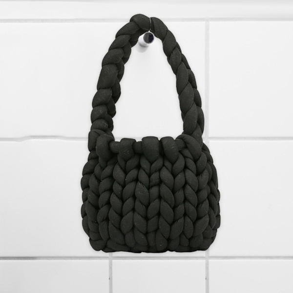 Chunky garn hushållshållfast för filt DIY Tote Making black 22 x 5 x 20cm
