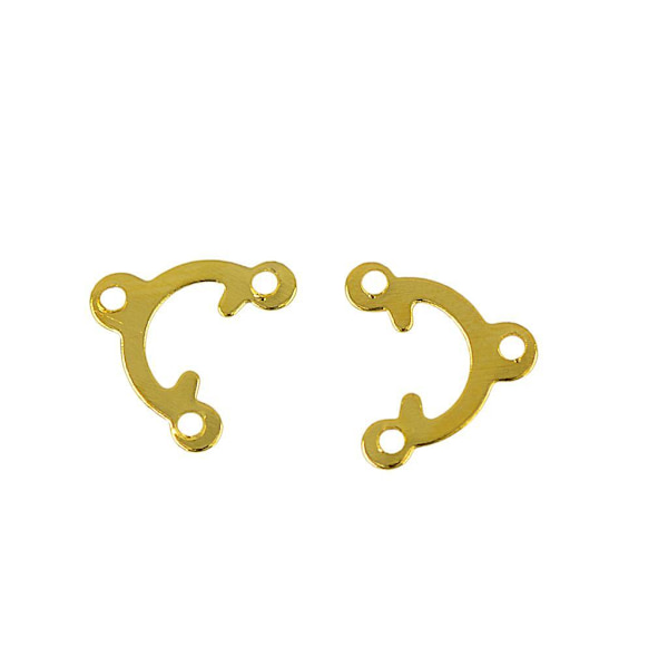 2/3/5 Filigree För Triangel 3 håls Connector Joiner Smycken DIY Gold 5Set