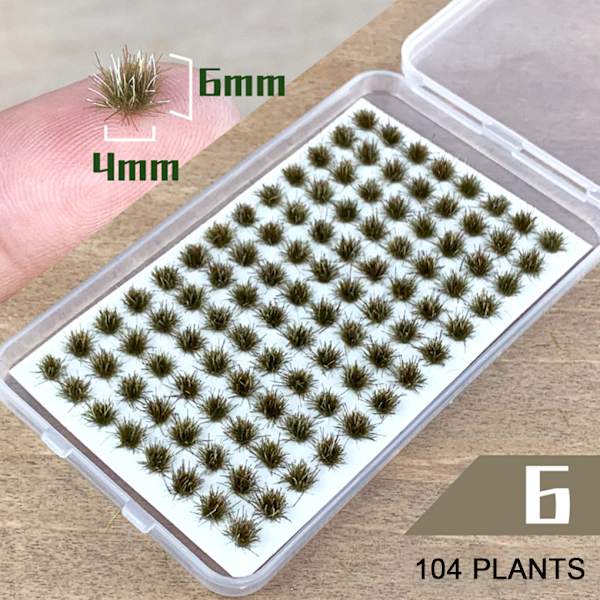 1/2/3/5 Resin Mini Grass Tuft Lågt underhållsminiatyrer Statisk No.6 1Set