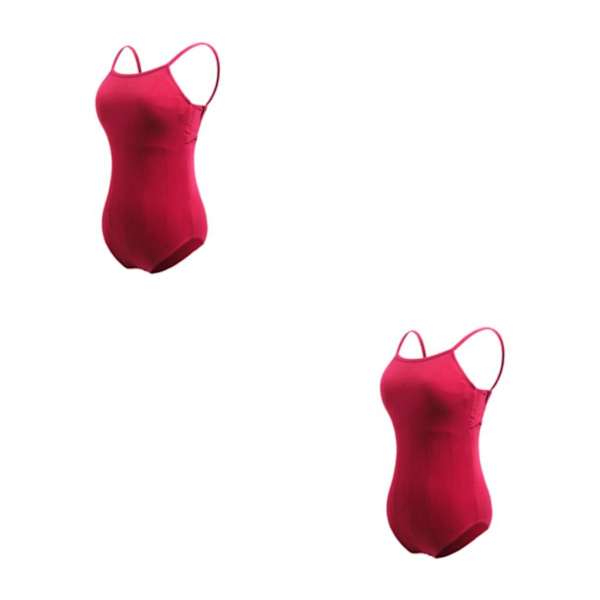 1/2/3 Dance Body Balett Leotard Dansoutfit Andas Wine Red XXL 2PCS