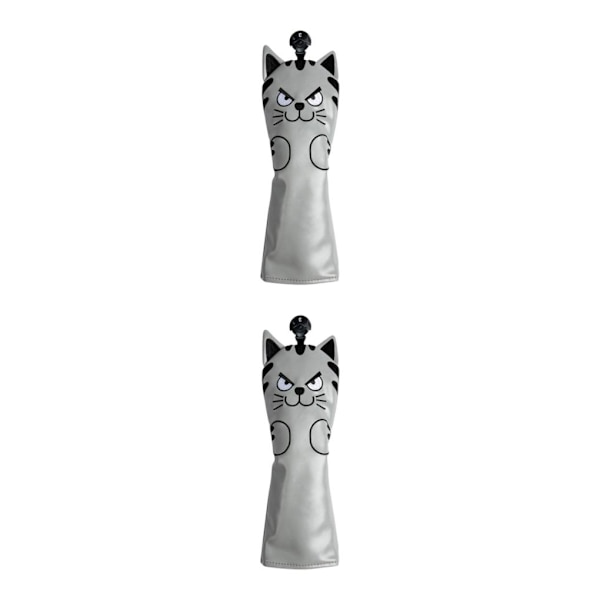 1/2/3/5 För Golf Head Covers Mallet Putter Professionals Grey 3 Wood Cue 2Set
