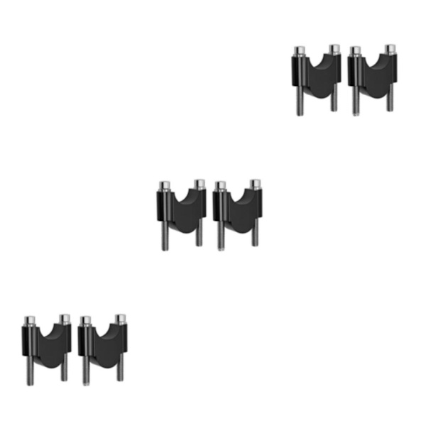 1/3 Robust och hållbar motorcykelstyreadapter för fordon black 22mm 3PCS