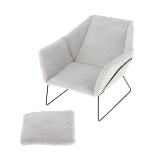 1/2 Miniatyr Soffa Fåtölj Möbel Soffa 1/6 Gray 16.5x16.5x14.5cm 1Set