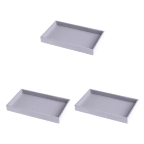 1/2/3/5 Stapelbar smyckesbricka Multipurpose Portable Velvet för Empty Tray Style A 3Set