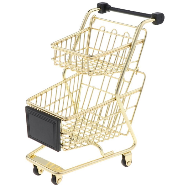 Mini Kundvagn Förvaringsleksak Skrivbordshållare Förvaringsleksak