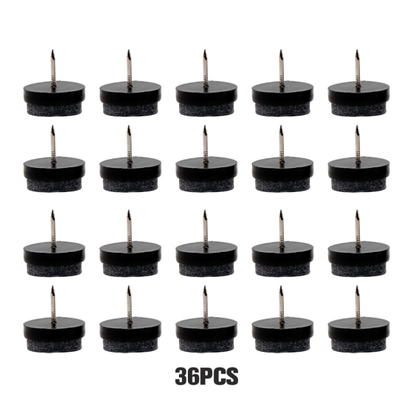 1/2/3/5 36X Nail-on Slider Möbeldyna Filt Glide Hushåll Black 28mm 1 Pc