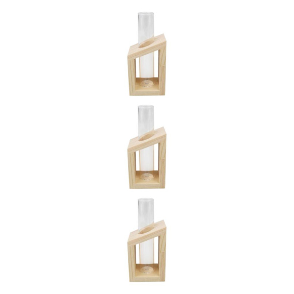 1/2/3 Glasprovrör Vas Planteringskärl Växt Terrarium för Beige 1 Tube 3Set
