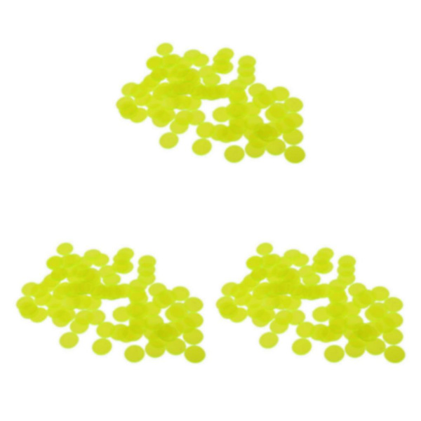 1/2/3/5 Professionellt bingospel Transparent färgräknare Yellow 1.5x1.5cm 3Set