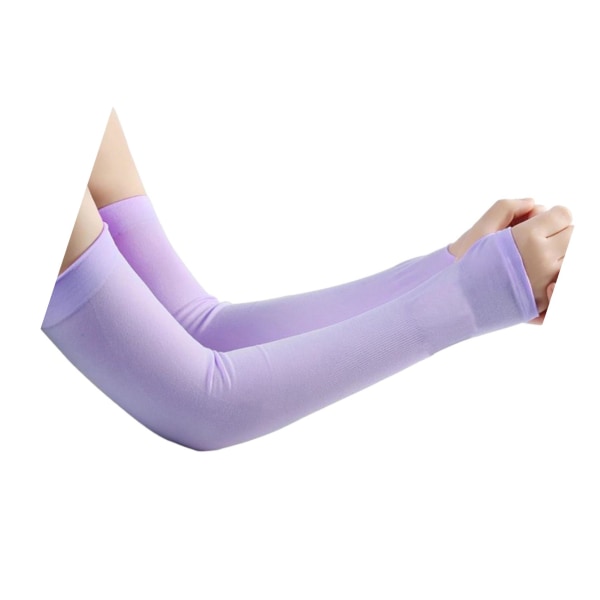 1/2/3/5 Kylskydd För Arm Sleeves Ice Silk Sports Purple 5PCS