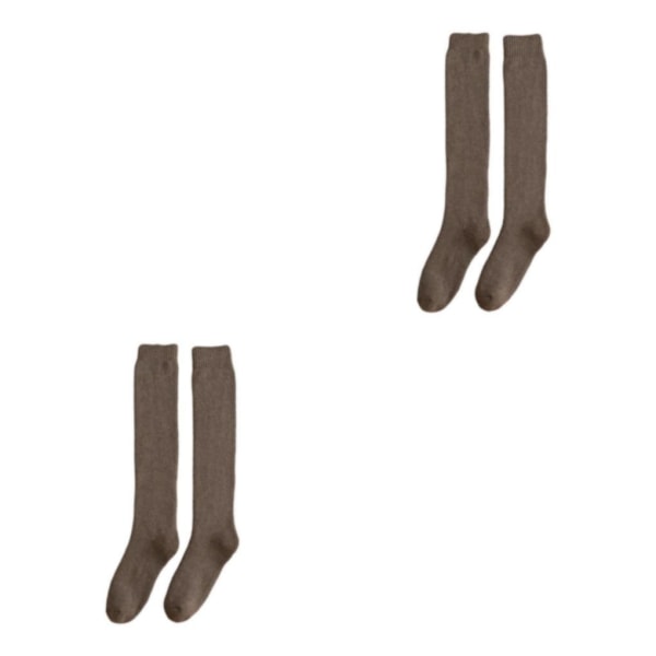 1/2 Andas bomull Herr Knähög Varm Lång Vinter Tjock Brown 39cm 2Set