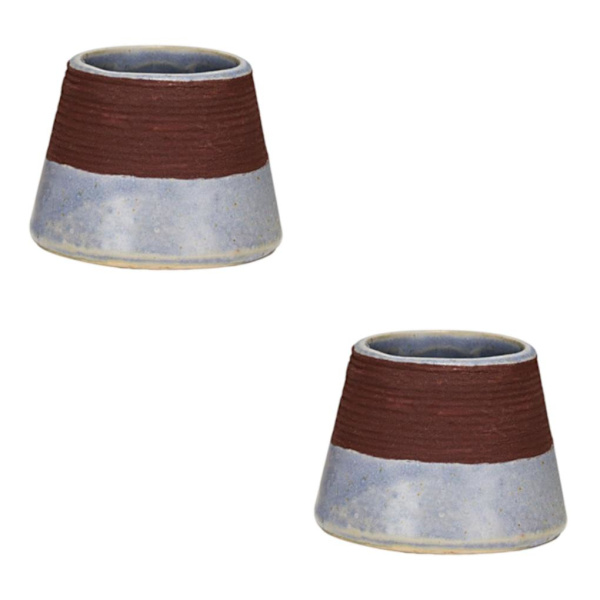 1/2/3 keramisk retro tändstickshållare för öppen spis med förvaringskärl Grey 5.6 x 4.1cm 2Set