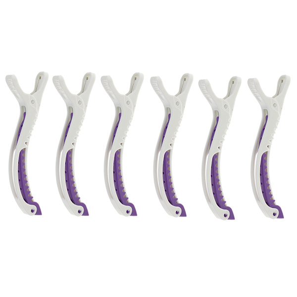 1/2/3/5 6 stycken hårsektionsklämmor Klämmor Salong Frisör White Purple 1Set