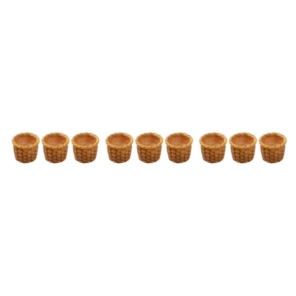 2/3 3st Rottingkorg 1/12 Accs Mini DIY för leksakskök 3Set