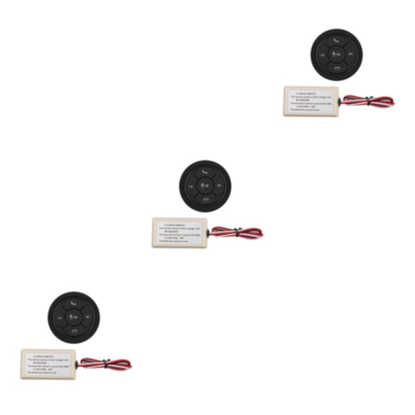 1/2/3/5 Universal Wireless Bluetooth Media Button 7 Key for För Black 46x12mm 3Set