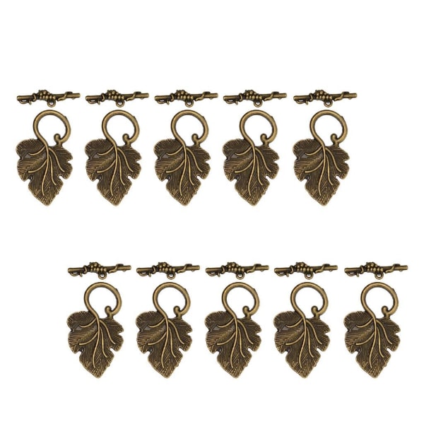 1/2/3 10 set Leaf OT Toggle Clasps Smycken Clasp Connectors Bronze 1Set