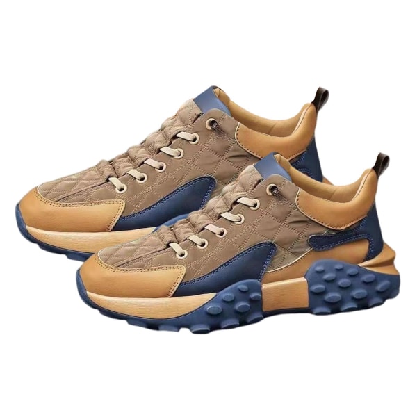 Promenadskor för män, halkfria ventilerande för korta vandringar Khaki Size 42