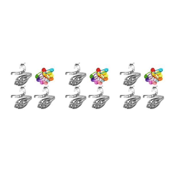 1/2/3/5 Virkad Ring Kit Peacock Justerbar stickslinga m/ 3Set