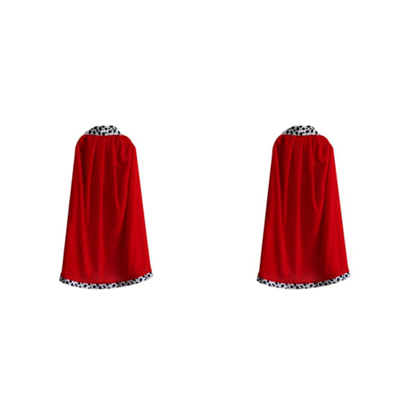 1/2 King Cape King Robe Cloak Kostymtillbehör för maskerad 90cm for Kids 2Set