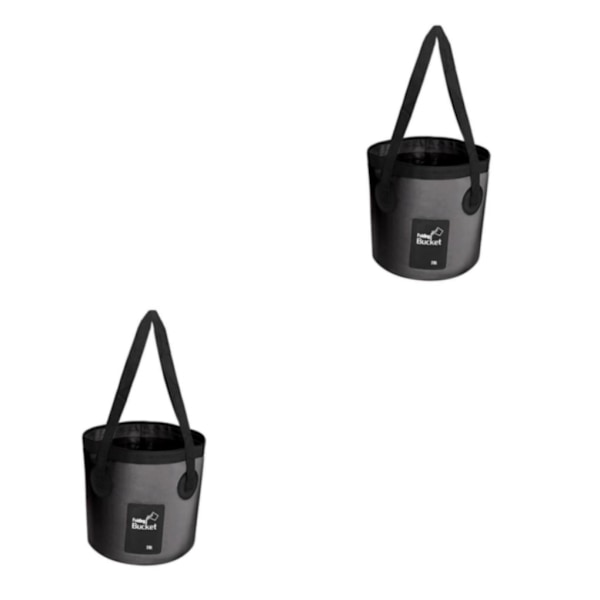 1/2 hopfällbar hopfällbar campinggrill Picknick vattenförvaring Black 20L 2Set
